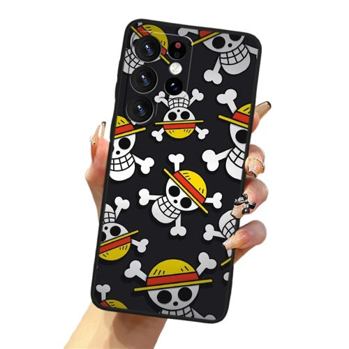 One Piece Anime Black Samsung Cases