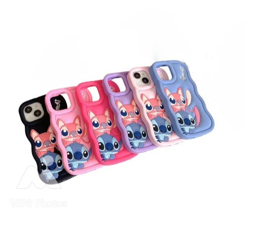 3D Stitch & Angel Couple iPhone Cases