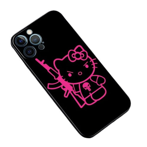 Hello Kitty Black Silicone iPhone Cases