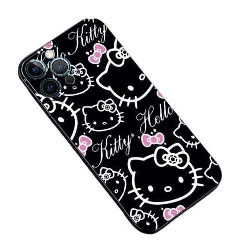 Hello Kitty Black Silicone iPhone Cases