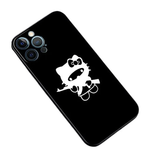 Hello Kitty Black Silicone iPhone Cases