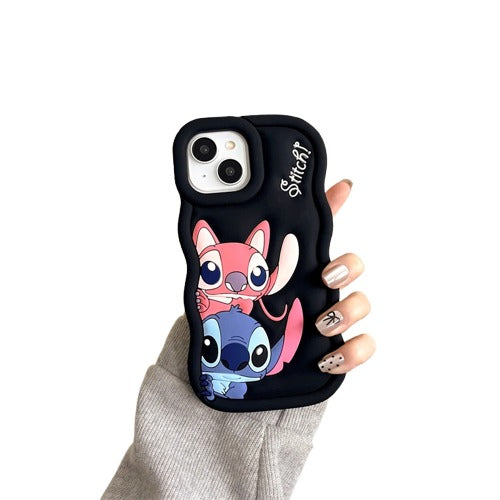 3D Stitch & Angel Couple iPhone Cases