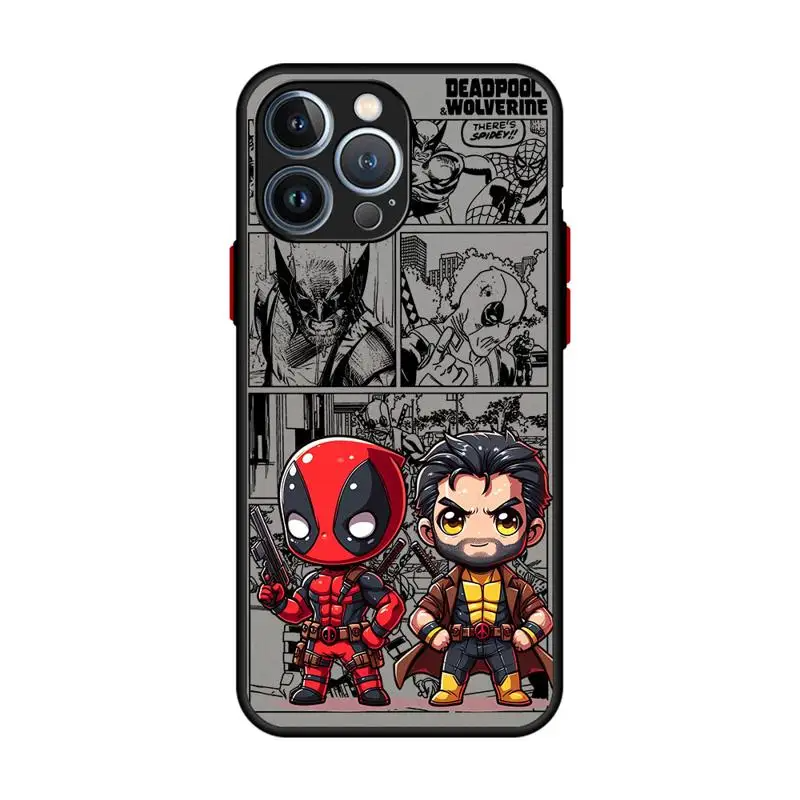 Marvel Deadpool Wolverine Clear Matte iPhone Cases