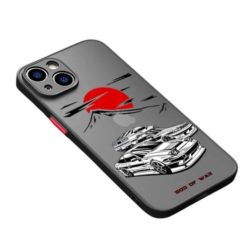 Japanese JDM Drift Car Red Sun iPhone Case