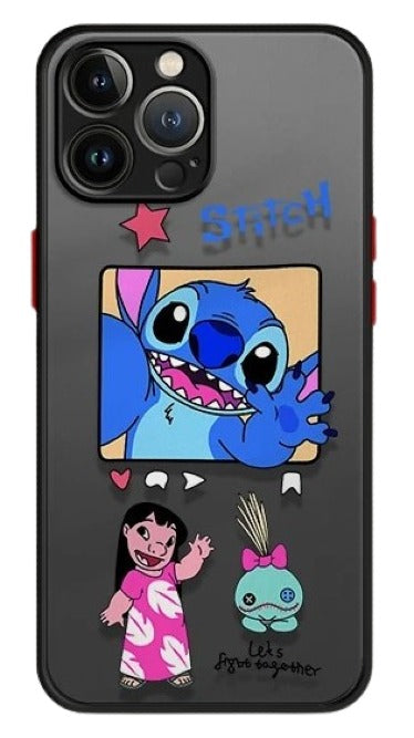 Cartoon Happy Stitch Samsung Phone Case