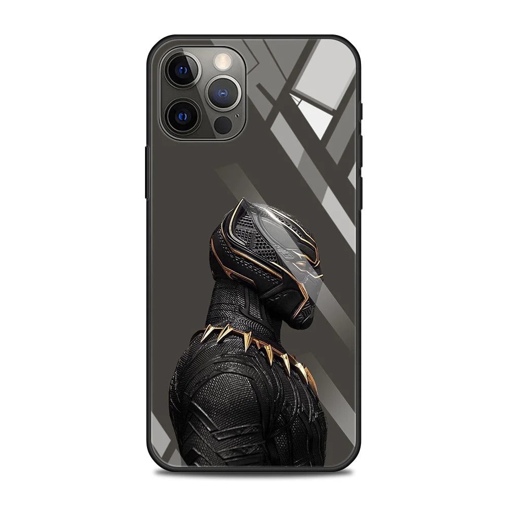 Marvel Black Panther Tempered Glass iPhone Case