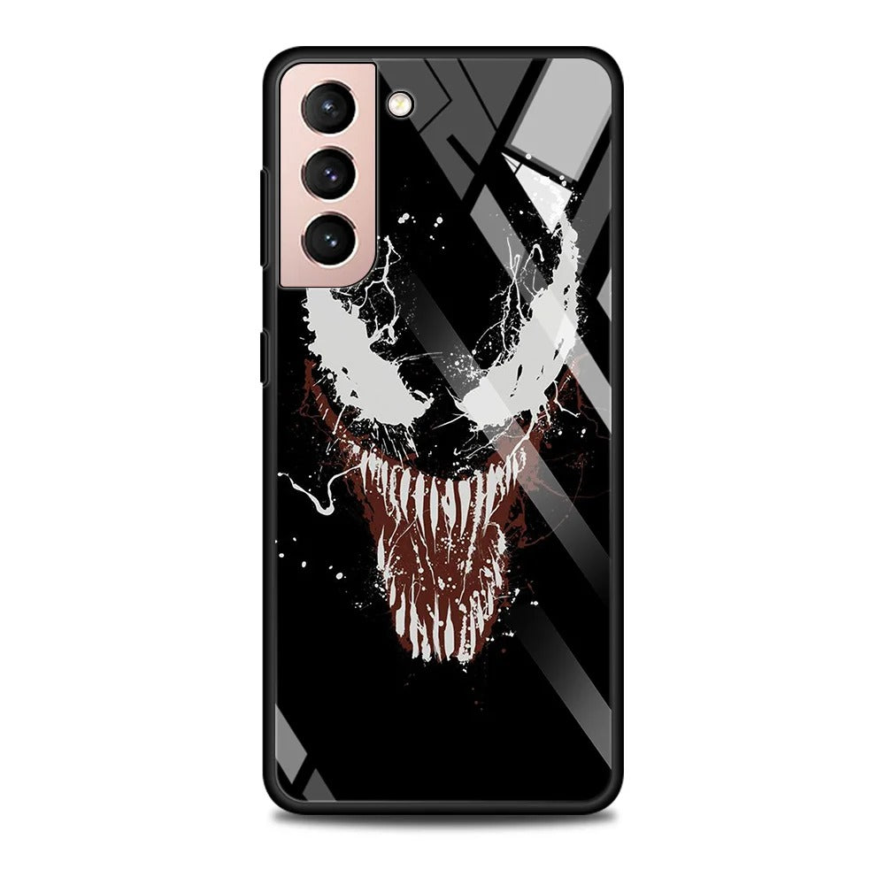 Marvel Venom Tempered Glass Samsung Case