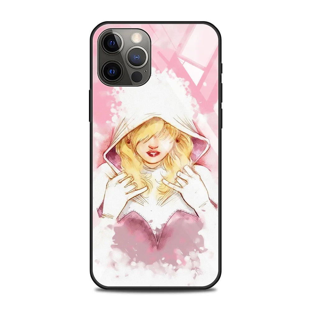 Marvel Spider-Gwen Tempered Glass iPhone Case