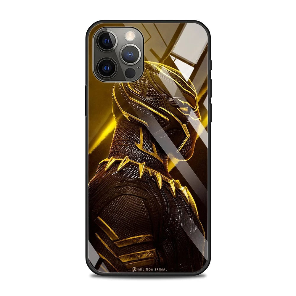 Marvel Black Panther Tempered Glass iPhone Case