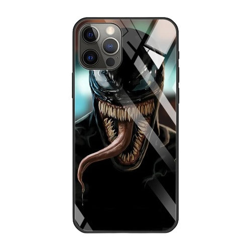 Marvel Venom Tempered Glass iPhone Case