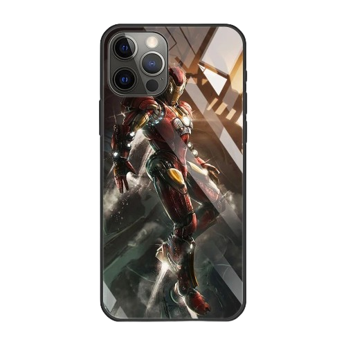 Marvel Iron Man Tempered Glass iPhone Case