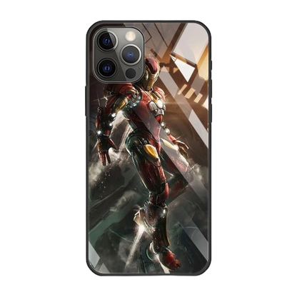 Marvel Iron Man Tempered Glass iPhone Case