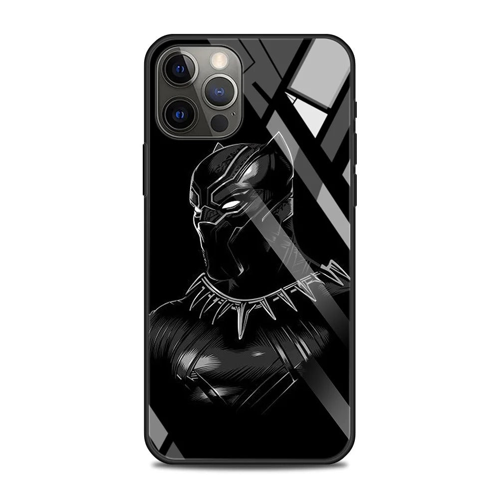 Marvel Black Panther Tempered Glass iPhone Case