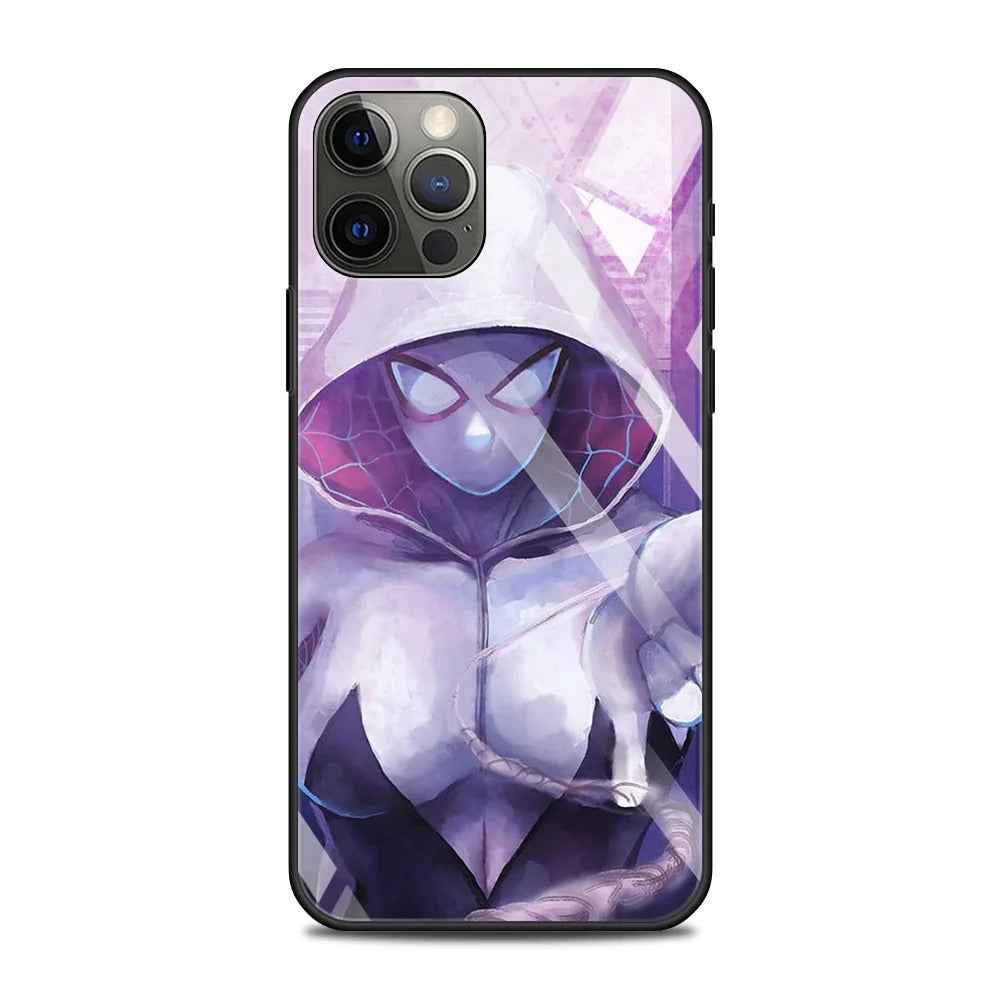 Marvel Spider-Gwen Tempered Glass iPhone Case