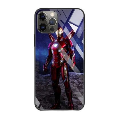 Marvel Iron Man Tempered Glass iPhone Case