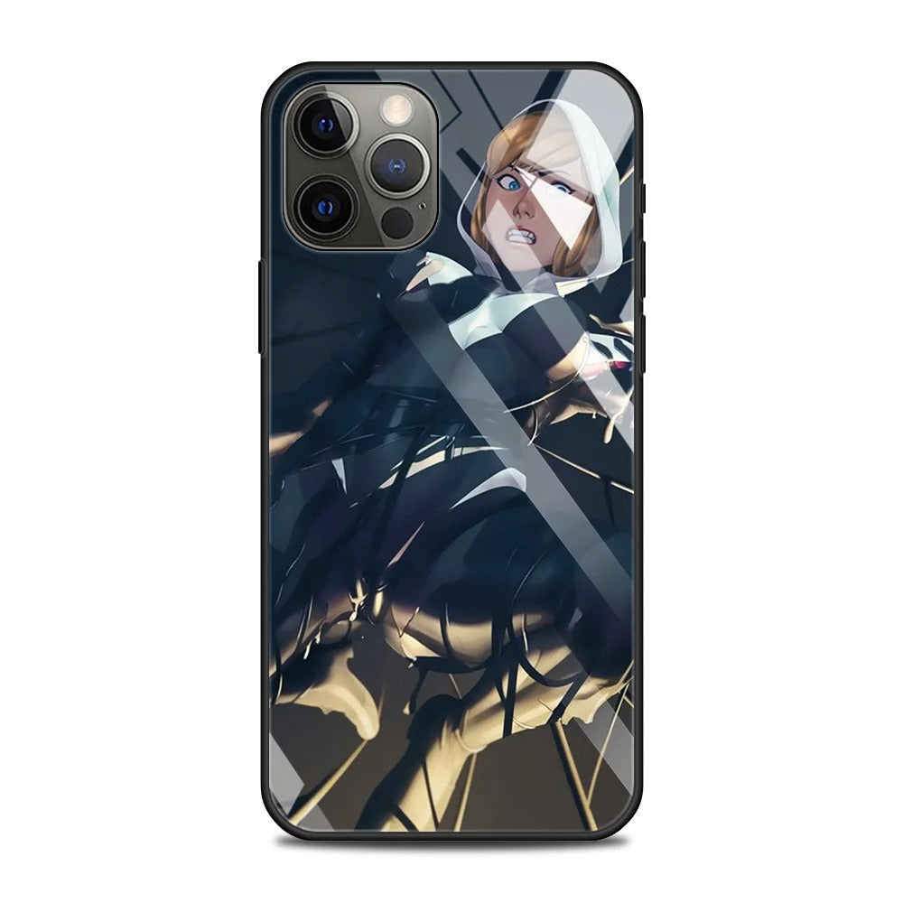 Marvel Spider-Gwen Tempered Glass iPhone Case